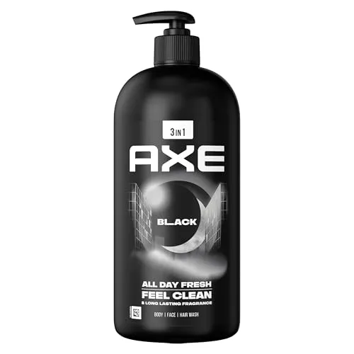 Axe Black Duschgel für Gesicht, Körper und Haare 900 ml - Erleben Sie Axe Black, das vielseitige Duschgel für Männer. Mit 900 ml sorgt es für eine erfrischende Reinigung und ein unvergessliches Dufterlebnis, das Ihren Tag bereichert.