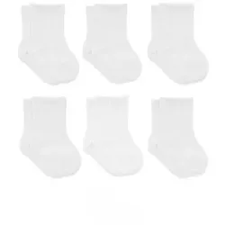 bistyle Socken für Babys Neugeborene Babysocken Jungen Mädchen Kurzsocken (Set, 6-Paar, 6er-Pack) gerippt Bio-Baumwolle GOTS zertifiziert 0-6 Monate bis 2-3 Jahre weiß 6-12 Monate (19-21)