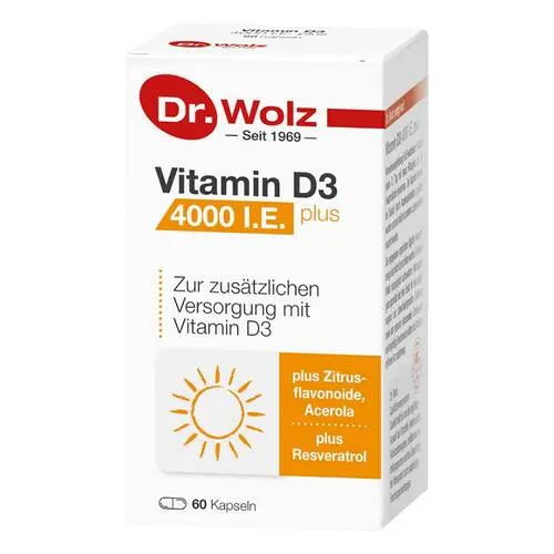 Vitamin D3 4000 I.E. Plus Kapseln - Arzneimittel für starke Knochen und das Immunsystem, hochdosiert mit 4000 I.E. Vitamin D3, ideal für die tägliche Unterstützung.