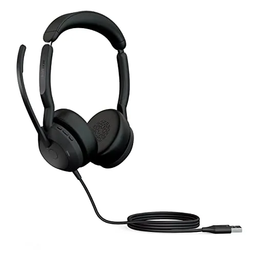 Jabra Evolve2 50 - Kabelgebundenes Stereo-Headset mit ANC, optimierter Sound für professionellen und privaten Einsatz, kompatibel mit Zoom und Google Meet