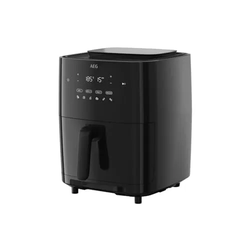 AEG AAF7SB Heißluftfritteuse - Heißluftfritteuse mit 6,9 l - bereite gesunde Gerichte mit 90% weniger Fett und 10 Programmen für Frittieren, Grillen und Dampfgaren. Spülmaschinenfest und benutzerfreundlich mit großem LED Touch-Display.