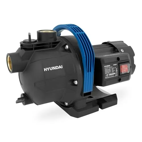 HYUNDAI Gartenpumpe GP80037 | Leistungsstarke 800 W Bewässerungspumpe - Hochdruckpumpen für Gartenteiche – Die HYUNDAI Gartenpumpe GP80037 überzeugt mit 3.600 l/h Fördermenge und max. 40 m Förderhöhe für effiziente Gartenbewässerung und vielseitige Anwendungen.