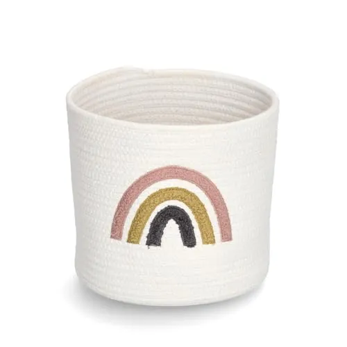 Zeller 14480 Aufbewahrungskorb "Rainbow", Baumwolle/Polyester, ca. Ø 25 x 22 cm