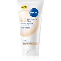 Nivea BB Cream Tagescreme Farbton Light 50 ml - Nivea BB Cream, 50 ml, Getönte Tagescreme für Damen, vereint Pflege und leichte Tönung für einen ebenmäßigen Teint. Spendet Feuchtigkeit, kaschiert Unreinheiten und lässt sich mühelos auftragen.