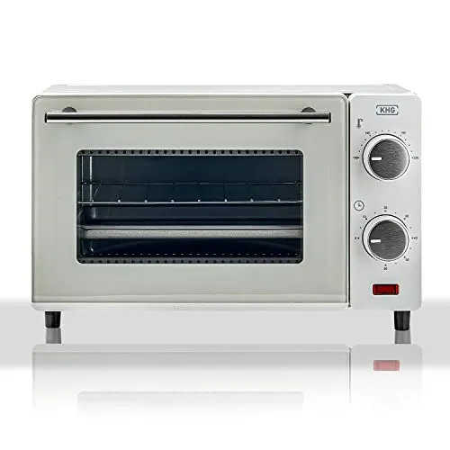 KHG Minibackofen MBO-10W - Minibackofen mit 10l Garraum, 650 Watt Leistung und praktischen Funktionen wie 60-min-Timer und Temperatureinstellung bis 230°C – ideal für jede Küche!