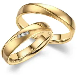 MARRYA Verlobungsring Titan Ringe Trauringe Eheringe Partnerringe goldfarben 70