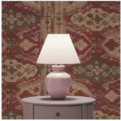 Tadessi Vliestapete Tapete Vintage M1-No.1606, Vliestapete, Rot, Beige, Struktur, Leichte Struktur beige|rot