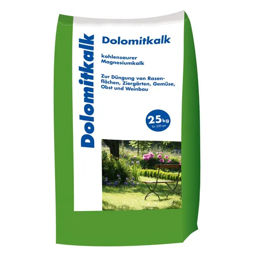 Dolomitkalk Rasenkalk 25 kg - Effektiver Gartenkalk für gesunde Böden - Biologischer Dünger mit Depotwirkung, ideal für Rasen, Gemüse und Obst. Stärkt den Boden und sorgt für optimales Wachstum.