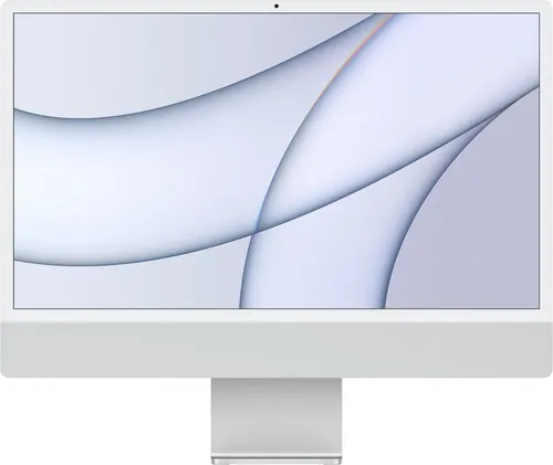 Apple iMac 2021 24 Zoll M1 8GB RAM 256GB SSD silber Sehr Gut – Refurbished