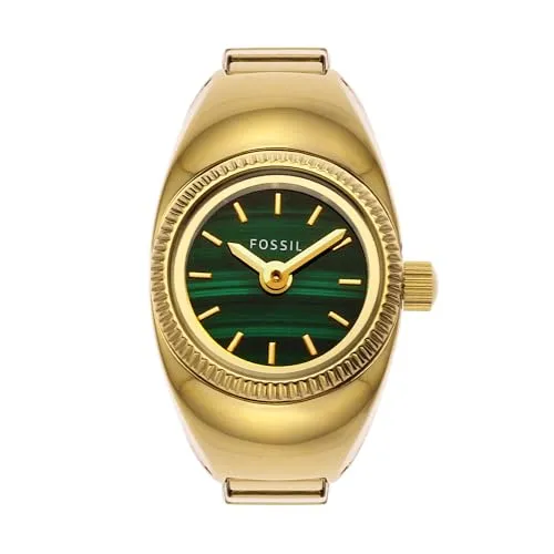 Diesel Damen Analog Quarz Uhr ES5308 - Armbanduhren für Damen mit 15-mm-Gehäuse, grünem Zifferblatt und wasserdicht bis 50m – ideal für den Alltag und beim Schwimmen im flachen Wasser.
