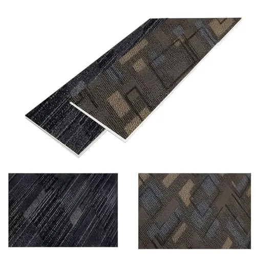 NoblesBox Klick Hart Vinylboden SPC, Teppichmuster, Wasserfest, 4mm + 1mm Isolierung für Bodenheizung (Saliano, Box 2,25 m²)