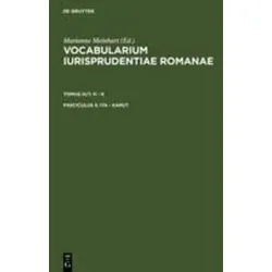 ita - kaput Meinhart, Marianne, Vocabularium iurisprudentiae Romanae. H - K Tomus III. Fasciculus 5