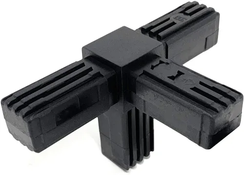 Design61 5x Steckverbinder T-Stück für Vierkantrohre mit Abgang Rohrverbinder