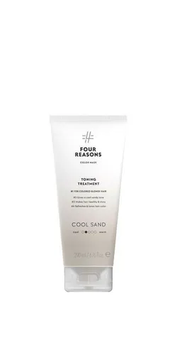 Four Reasons Color Mask Toning Treatment Cool Sand 200ml - Haarkuren, revitalisierende Tönung für kühles Sandblond, pflegt das Haar intensiv und sorgt für strahlende Farben.