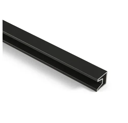 BaukastenStore Aluminium Zaun Abschlussleiste - Anthrazit 1,84 m - Zaunelemente - Hochwertige Abschlussleiste aus Aluminium für WPC Sichtschutzzaun KAPLAN, witterungsbeständig und ideal für den Außenbereich.
