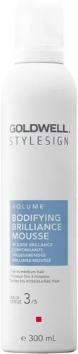 Goldwell StyleSign Volume Brillanz Mousse – Starker Halt 300 ml - Erlebe sofort mehr Volumen und Farbbrillanz für bis zu 72 Stunden. Ideal für feines bis mittelstarkes Haar, schützt beim Föhnen und sorgt für eine glänzende Frisur.