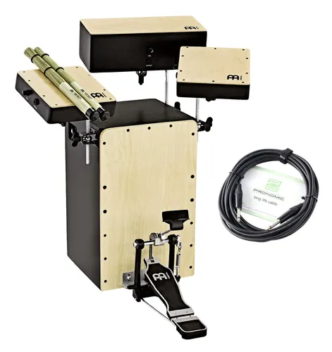 Meinl Cocktail Cajon Kit mit Pickup Set - Percussion Set mit breiter Soundpalette, aus baltischer Birke, inkl. Piezo-Pickup und 6m Instrumentenkabel, ideal für kreative Musikprojekte.