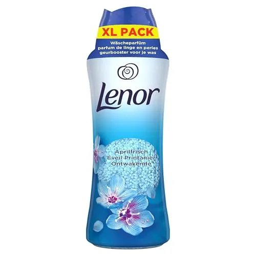 Lenor Wäscheparfüm Aprilfrisch 495g - Stoff-Deodorant für Non-Stop Frische bis zu 12 Wochen, ideal für alle Textilien, auch Wolle und Seide. Erlebe einen frischen Duft von Kräutern und Zitrusfrüchten!