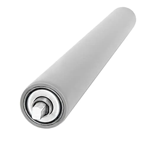 SCHMIDT systemprofile Tragrolle 500mm Ø 42mm Stahl Rollenbahn Untergurtrolle Rolle für Förderband mit Gummiüberzug