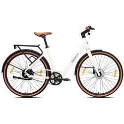 SachsenRAD Urban City E-Bike C3V Roma II - Leichtes 16kg E-Citybike mit Riemenantrieb und Drehmomentsensor für müheloses Fahren. Ideal für Stadtpendler – bis zu 100km Reichweite und elegante marmorweiße Optik.