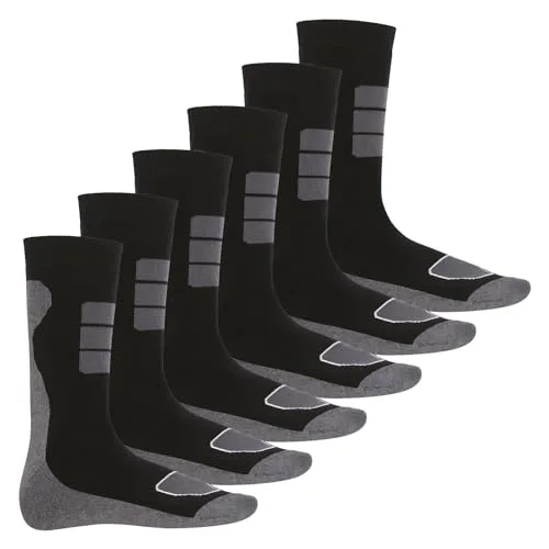 Footstar Thermosocken Herren 6er Pack - Frottee-Socken mit Thermo Effekt - Thermosocken für Herren, 6 Paar Winter Vollfrottee Socken, ideal für Skifahren und Outdoor-Aktivitäten, bieten hervorragende Feuchtigkeitsaufnahme und rutschfesten Sitz.