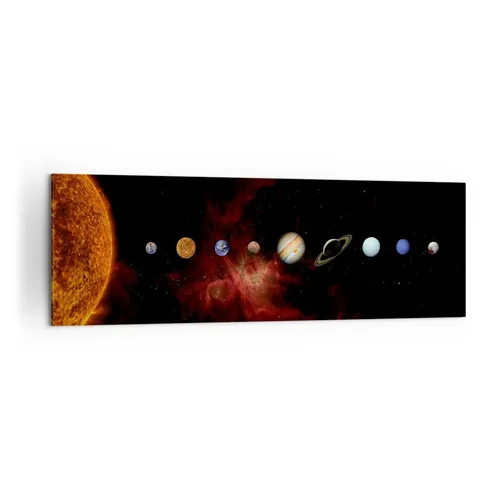 Wandbilder 160x50cm Leinwandbild Sonnensystem Planeten Kosmos XXL Bilder