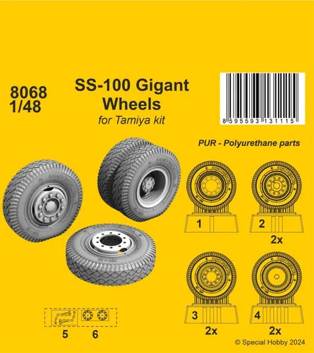 Special Hobby SS-100 Gigant wehhels / Räder for TAMIYA Kit1:48 Art. 8068