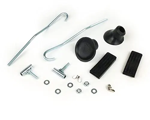 MOTO NOSTRA Reparatur, Set Gepäckträger klappbar vorne silber kompatibel für Vespa V50, PV125, ET3, PX, Rally, Sprint, TS, GT, GTR Ersatz Revisionskit