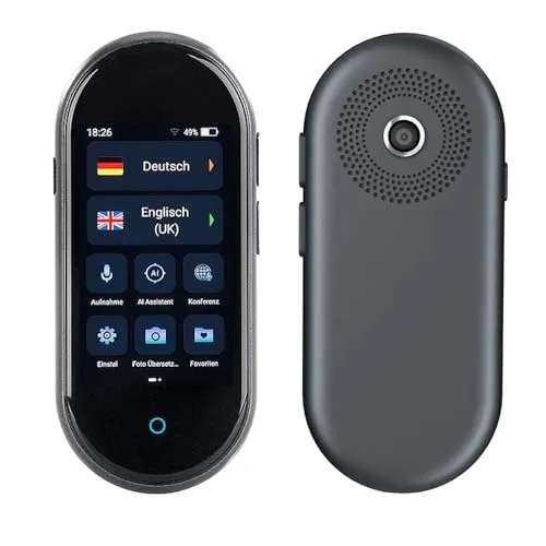 DuckDik California Sprachübersetzer, Neuestes Software Upgrade Dezember 2023 Verbesserte Automatische Offline Verbal 12 Sprachen, 38 für Offline-Fotoübersetzung, 109 Sprachen Online