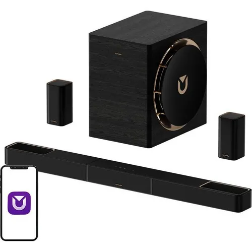 Ultimea Skywave X70 Soundbar (980 W, 7.1.4 Kanal) - beeindruckender Surround-Sound - Erleben Sie mit der Ultimea Skywave X70 Soundbar (980 W, 7.1.4 Kanal) ein unvergleichliches Klangerlebnis. Ideal für Filme und Musik, bietet sie kraftvollen Sound in kompakter Form.