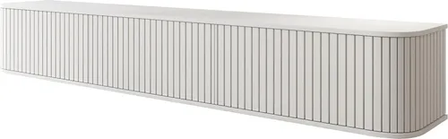 Hängendes TV Lowboard ZILLO 215 in Weiß - Modernes TV Lowboard mit 215 cm Breite, elegant in Weiß. Ideal für den Wohnbereich, bietet viel Stauraum und überzeugt durch PUSH-TO-OPEN-Funktion für ein elegantes Design.