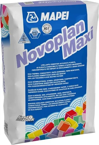 MAPEI® NOVOPLAN MAXI 25 kg Nivelliermasse Spachtelmasse Ausgleichmasse Bodenspachtelmasse für Fußbodenheizung und Kühlsysteme für den Innenbereich