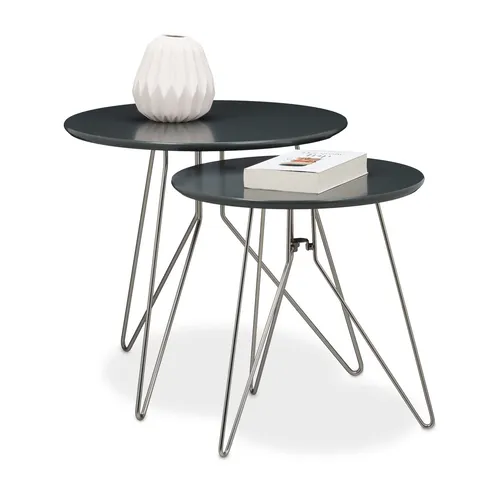 2er Set Loungetisch Gartentisch Satztisch Beistelltisch Couchtische 2-Satz Tisch