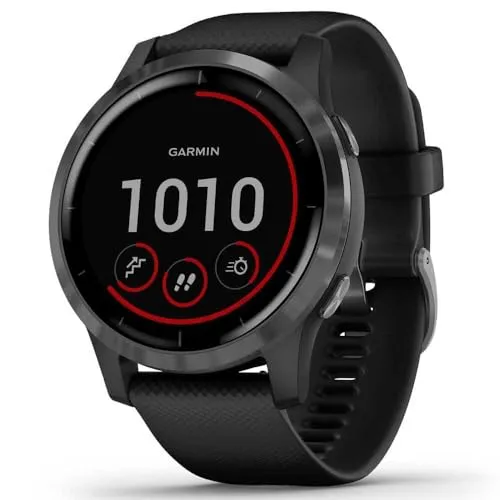 Garmin vivoactive 4 - Smarte Fitnessuhr in Schwarz - Smartwatch mit GPS, über 40 animierten Workouts und Garmin Pay. Behalte deine Gesundheit im Blick mit Herzfrequenzmessung und Body Battery. Ideal für Sportler und fitnessbewusste Nutzer.