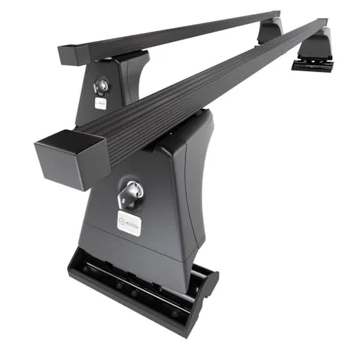 Mossa - Stahl-Dachträger kompatibel mit Opel Astra H mk III Hatchback (2004-2014) - schwarz Dachträger Dachgepäckträger - Montagepunkte