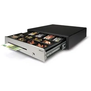 Safescan HD-4141S Kassenschublade, 41 x 41,5 cm, 4 Schein- und 8 Münzfächer, elektrisch über RJ12