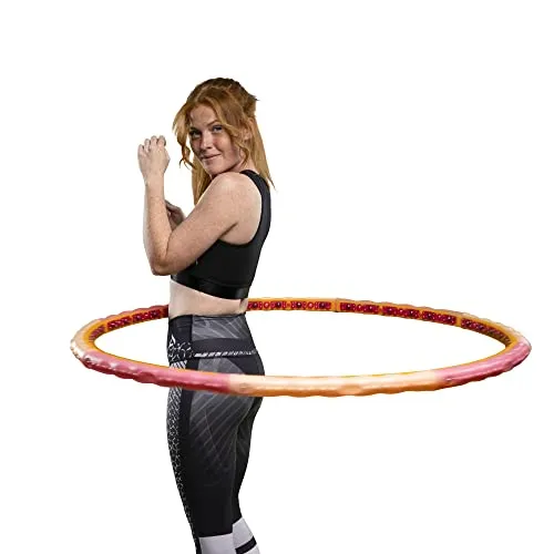 HOOPOMANIA Action Hoop 1,6 kg – Hula Hoop für Fitness und Abnehmen - Fitnessreifen mit 1,6 kg Gewicht, ideal für Fortgeschrittene. Verbessert die Körperhaltung, hilft beim Abnehmen und trainiert die Rumpfmuskulatur durch intensive Massage.