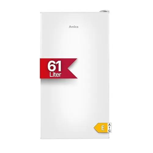 Amica VKS351116W Tischkühlschrank - Kompakter 61 l Tischkühlschrank mit frostfreier Automatik, ideal für kleine Küchen oder als zusätzlicher Kühlschrank. Energieeffizienzklasse E, leiser Betrieb mit nur 40 dB.