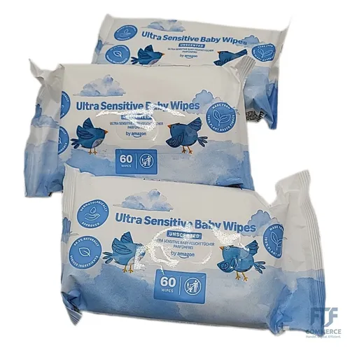 by Amazon Ultra Sensitive Babyfeuchttücher 1080 Tücher, unparfümiert, 18 Packung
