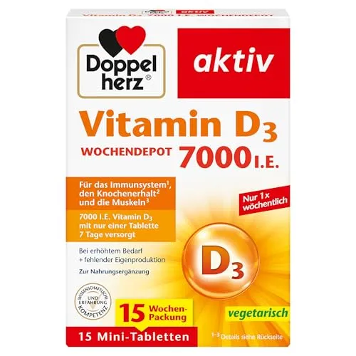 Vitamin D 7000 I.E. Tabletten - Hochdosierte Unterstützung für Ihr Wohlbefinden - Hochdosierte Vitamin D 7000 I.E. Tabletten für die gezielte Unterstützung von Knochen und Muskelfunktion. Ideal als Nahrungsergänzung für Ihren täglichen Bedarf.