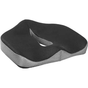 LogiLink Orthopädisches-Sitzkissen EO0088, schwarz, Steißbeinkissen, waschbar, mit Memory-Schaum