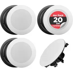 Pyle 20cm Deckeneinbaulautsprecher mit Bluetooth - KFZ-Lautsprecherboxen mit kabellosem Musikstreaming und abnehmbaren Gitter für eine saubere Optik. Perfekt für unglaublichen Stereo-Sound in jedem Raum.