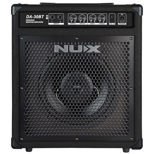 Nux E-Drum DA-30BT Schlagzeug-Verstärker - E-Schlagzeuge: Leistungsstarker Drum-Monitor mit 30 Watt RMS, Bluetooth für drahtloses Jammen und vielseitige Anschlussmöglichkeiten.