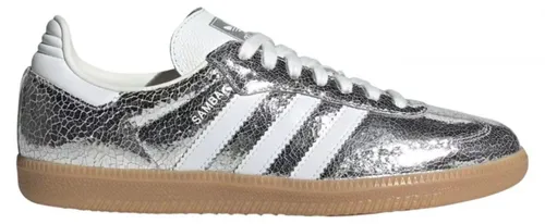 Adidas Samba OG W Damenschuhe in Silber – 6.5 UK - 40 EU - 8 US - Erleben Sie den ikonischen Adidas Samba OG W Damenschuh in stylish silberner Ausführung. Ideal für modebewusste Frauen, vereinen diese Schuhe klassischen Sportstil mit modernem Flair und bieten hohen Tragekomfort.