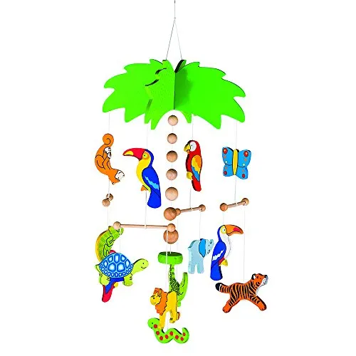 Goki Mobile Palme (52917) - Wunderschönes Baby-Mobile mit einer liebevollen Palme, fördert die visuelle Wahrnehmung und sorgt für eine beruhigende Atmosphäre im Kinderzimmer.
