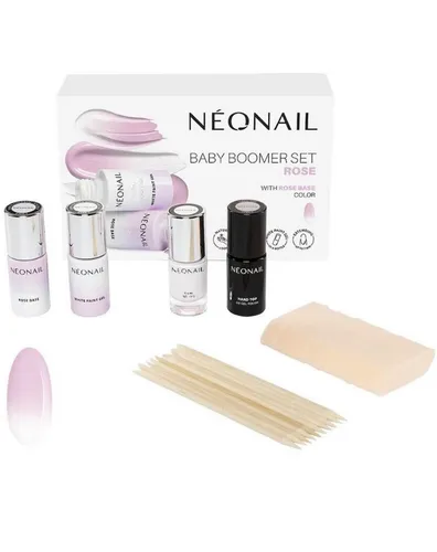 NEONAIL Baby Boomer Set Rose - Elegante Nagel-Styles - Nagellack Set für stilvolle Babyboomer-Nägel mit elegantem Ombré-Look. Ideal für eine langanhaltende Maniküre mit perfektem Glanz und beeindruckendem Farbverlauf.