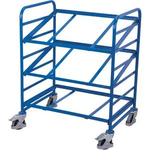 VARIOfit Eurokastenwagen sw-610.200 - 3 Etagen für 6 Eurokästen - Transportroller mit 3 Etagen, neigbaren Böden und einer Gesamttragkraft von 200 kg. Ideal für effizientes Lagern und Transportieren von Eurokästen.