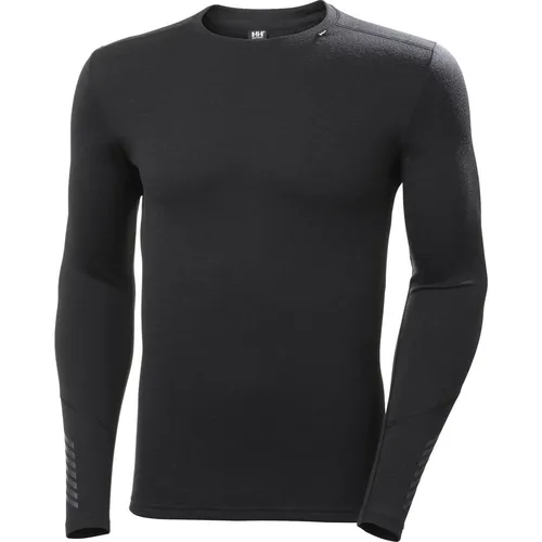 Herren Helly Hansen Lifa Merino Midweight Crew, Schwarz, 2XL - Funktionsshirt aus hochwertiger Merino-Wolle und innovativem Lifa Stay-Warm Stoff für optimalen Komfort und Wärme bei tiefen Temperaturen, ideal für Outdoor-Aktivitäten.