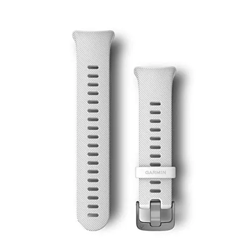 Garmin Wechselarmband Forerunner 45 S, weiß - Uhrenarmbänder für Sportmessgeräte, hochwertiges Silikon für hohen Tragekomfort und idealer Sitz für Handgelenke von 124-185 mm. Verleiht Ihrer Uhr einen frischen Look!