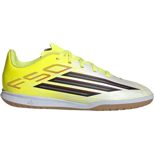 ADIDAS F50 CLUB Kinder Hallenschuhe - Leichte und stylische Hallenschuhe für junge Sportler. Die abriebfeste Gummiaußensohle bietet optimale Traktion und Stabilität, während die atmungsaktive Zunge für ein angenehmes Tragegefühl sorgt.